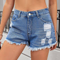Rustic Rebel Denim Distressed Shorts