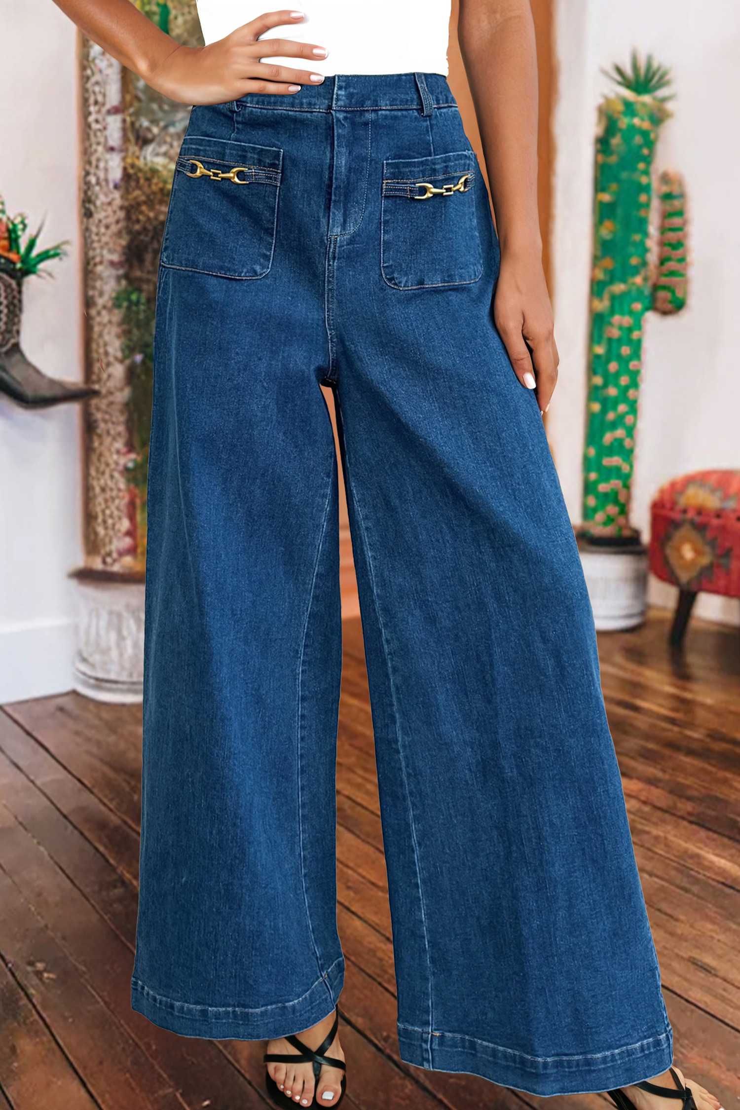 Western Hardware Denim Pants